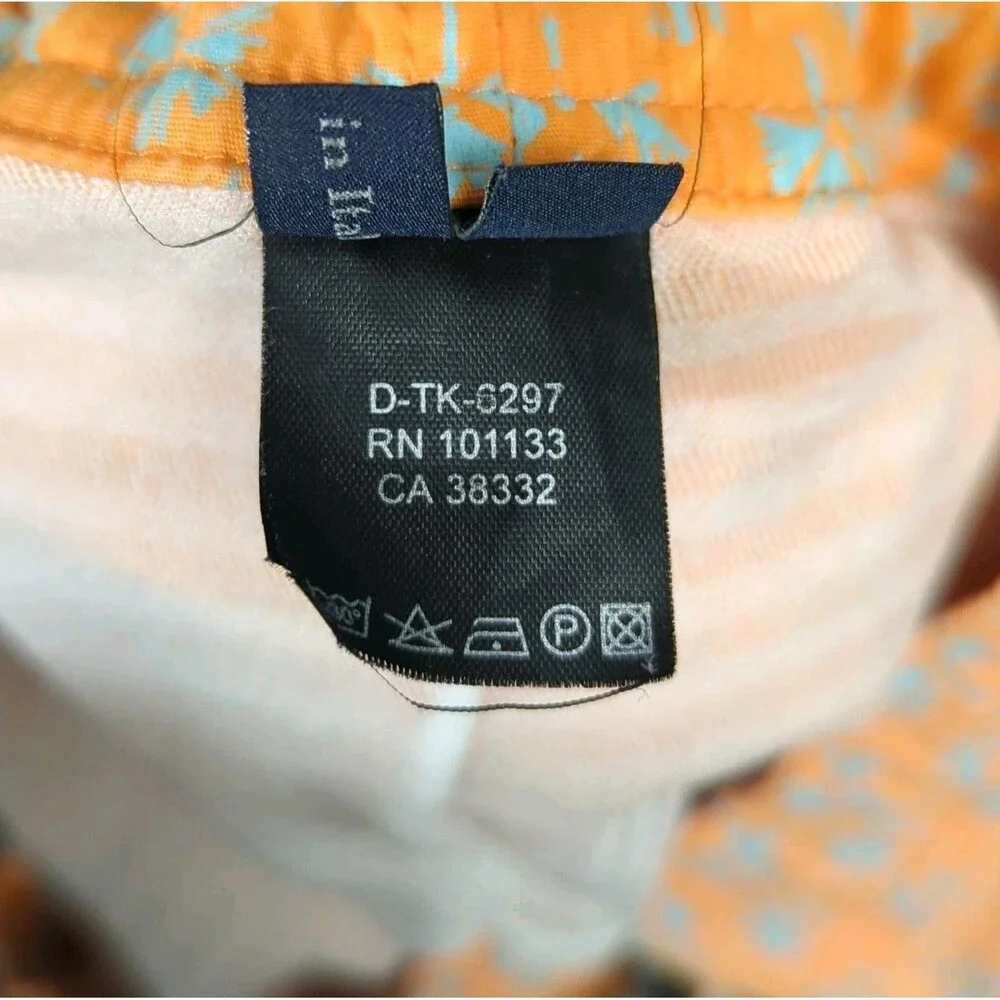 Zegna Sport Swim Trunks Men's L Orange Travel Vacation Beach